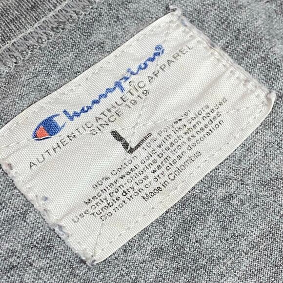 Vintage Champion FSU T-Shirt Size L Gray Red Print Cotton Blend College Style - Picture 4 of 6